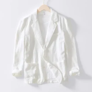 Manteau en coton et lin